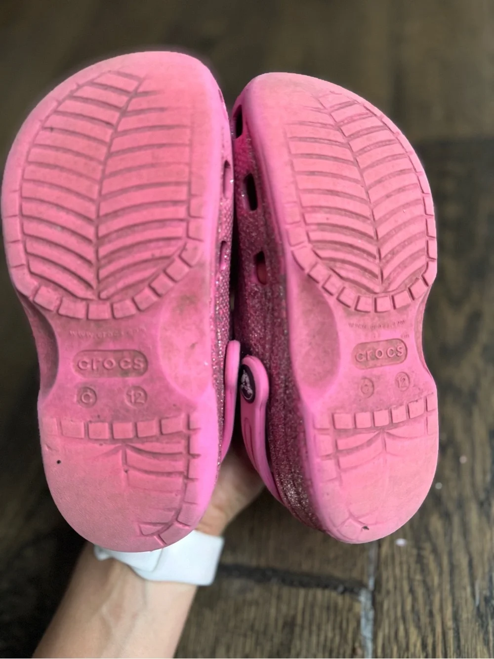 CROCS Kids Pink Glitter Clogs